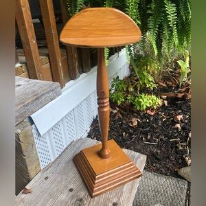 VTG  Handmade Wood Hat Stand Wig Stand Shop Display Dressing Table15” Tall Decor